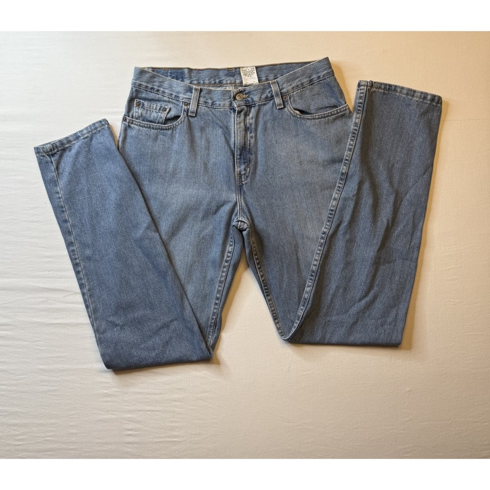 Levis‎ 510 Jeans Mens 34x32 Blue Denim Slim Fit Made USA Vintage 90s Classic
